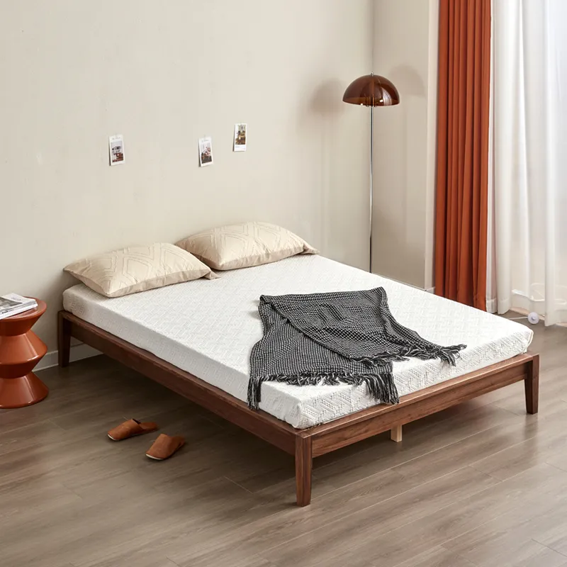 Headless bed with bed bucket cabinet