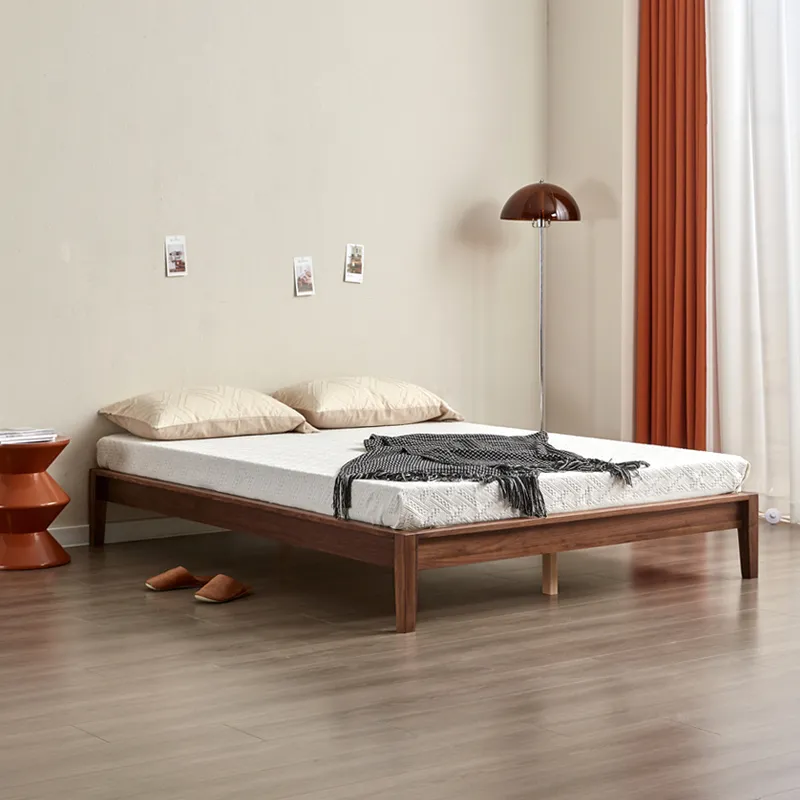 Headless bed with bed bucket cabinet