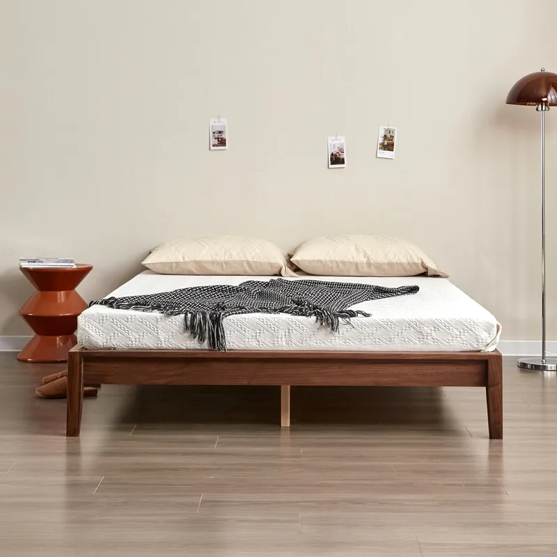 Headless bed with bed bucket cabinet