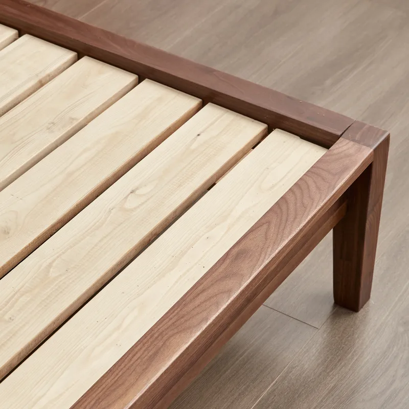Headless bed with bed bucket cabinet