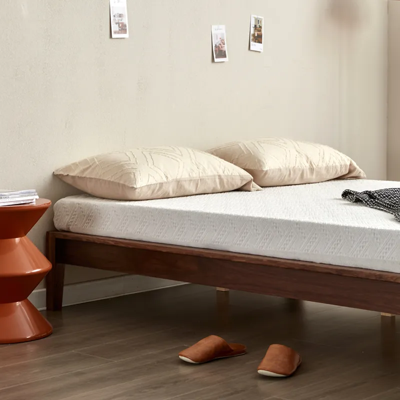 Headless bed with bed bucket cabinet